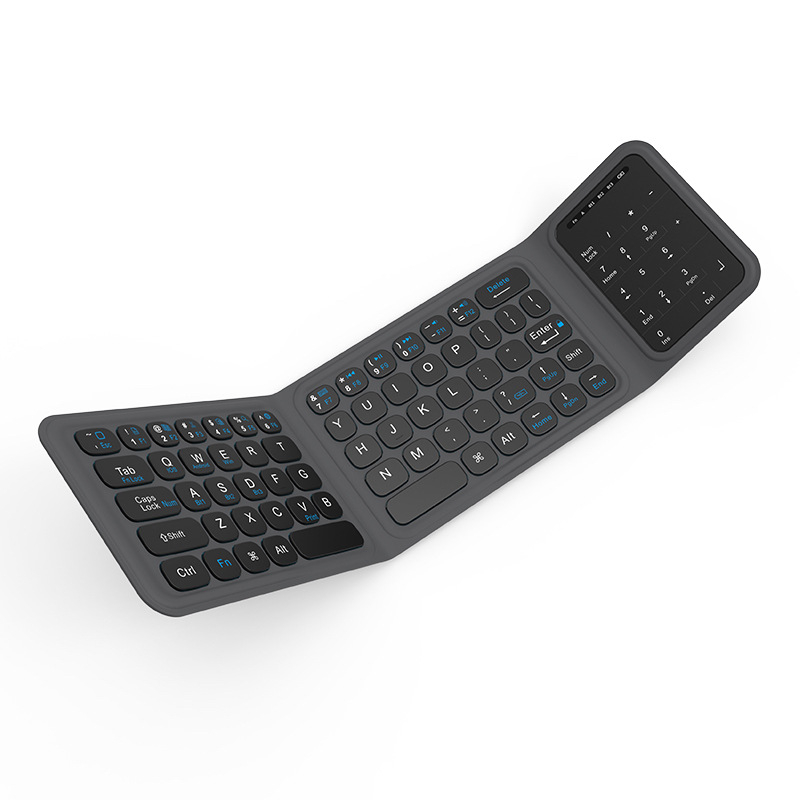 Bežična sklopiva Bluetooth tipkovnica za iPad, tablete, Android telefone i računala – tanka, prijenosna, ergonomska