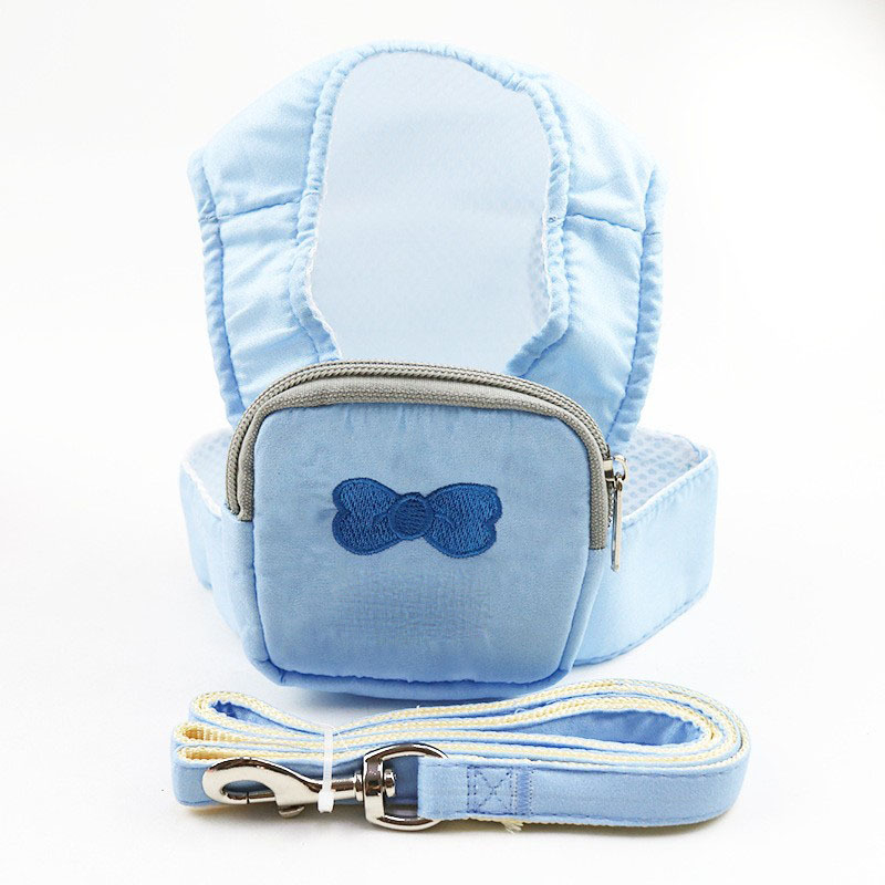 Lesă pentru câine Bichon Frisé cu vestă de plimbare și rucsac pe piept – neextensibilă, material: pânză, origine: Altă, ambalare: 100 bucăți