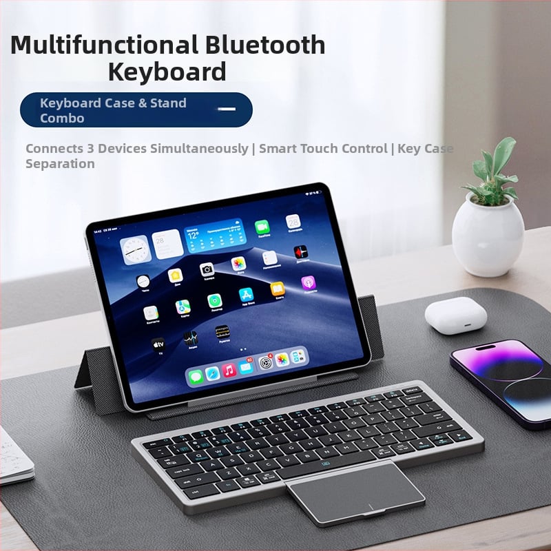 DUX DUCIS Tastatură Bluetooth fără fir pentru iPad Pro cu husă din piele și suport 2-în-1