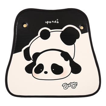 Celoročný chránič zadnej časti autosedačky s potlačou loga, panda motif, PU materiál, výplň z peny