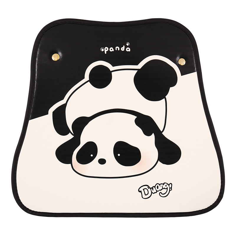 Celoročný chránič zadnej časti autosedačky s potlačou loga, panda motif, PU materiál, výplň z peny
