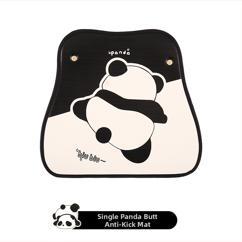 Celoročný chránič zadnej časti autosedačky s potlačou loga, panda motif, PU materiál, výplň z peny