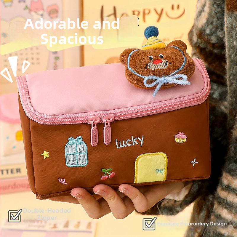 Pernica na ceruzky v tvare domčeka – veľká kapacita, netkaný materiál, uvoľnený štýl, univerzálne použitie