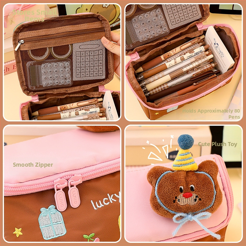 Pernica na ceruzky v tvare domčeka – veľká kapacita, netkaný materiál, uvoľnený štýl, univerzálne použitie