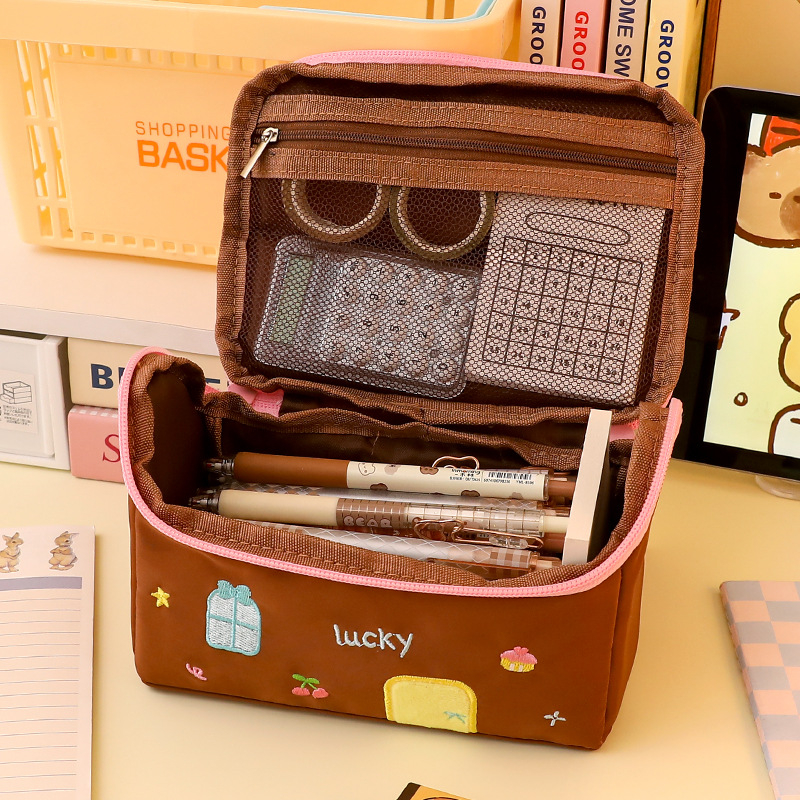 Pernica na ceruzky v tvare domčeka – veľká kapacita, netkaný materiál, uvoľnený štýl, univerzálne použitie