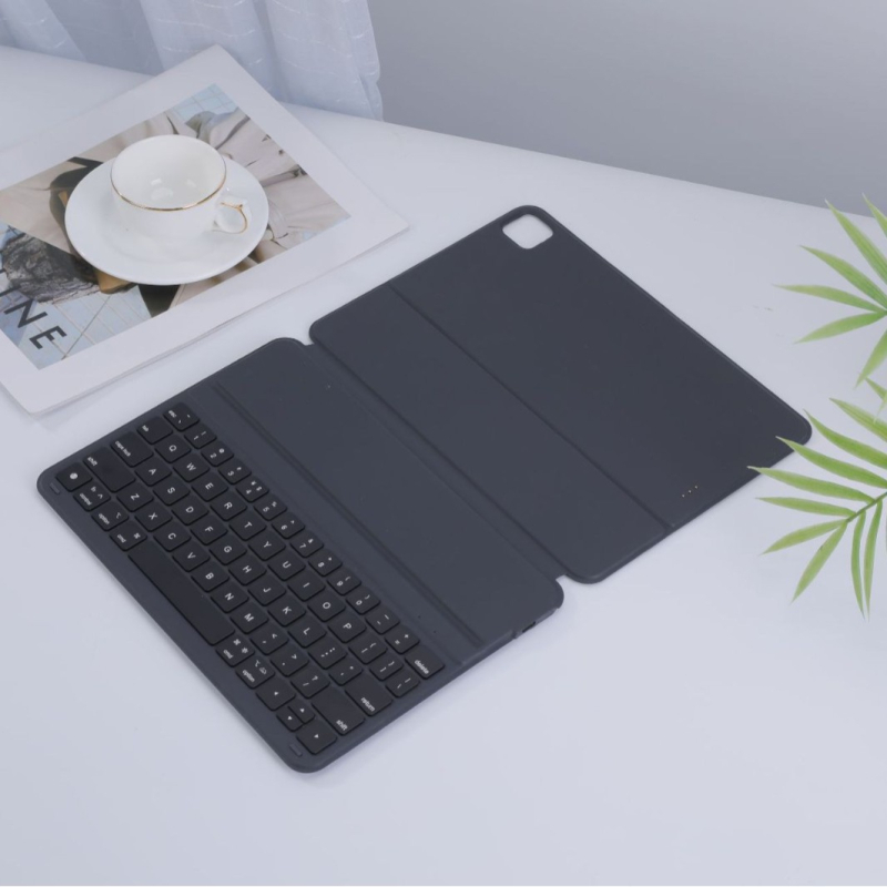 Carcasă din TPU cu piele pentru iPad, cu tastatură: încărcare bidirecțională și conexiune prin contact, compatibilă cu Magic Keyboard, design ergonomic