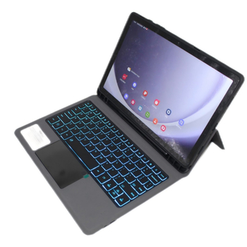 Tastatură din piele cu balamale pentru Samsung Galaxy Tab A11 Plus și A9 Plus – Interfață Type-C, Bluetooth, procesare OEM