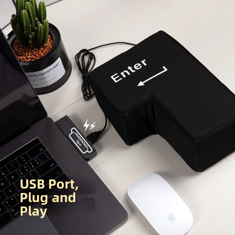 Buton Enter – Gigant de relaxare a stresului cu pernă din burete, senzație online