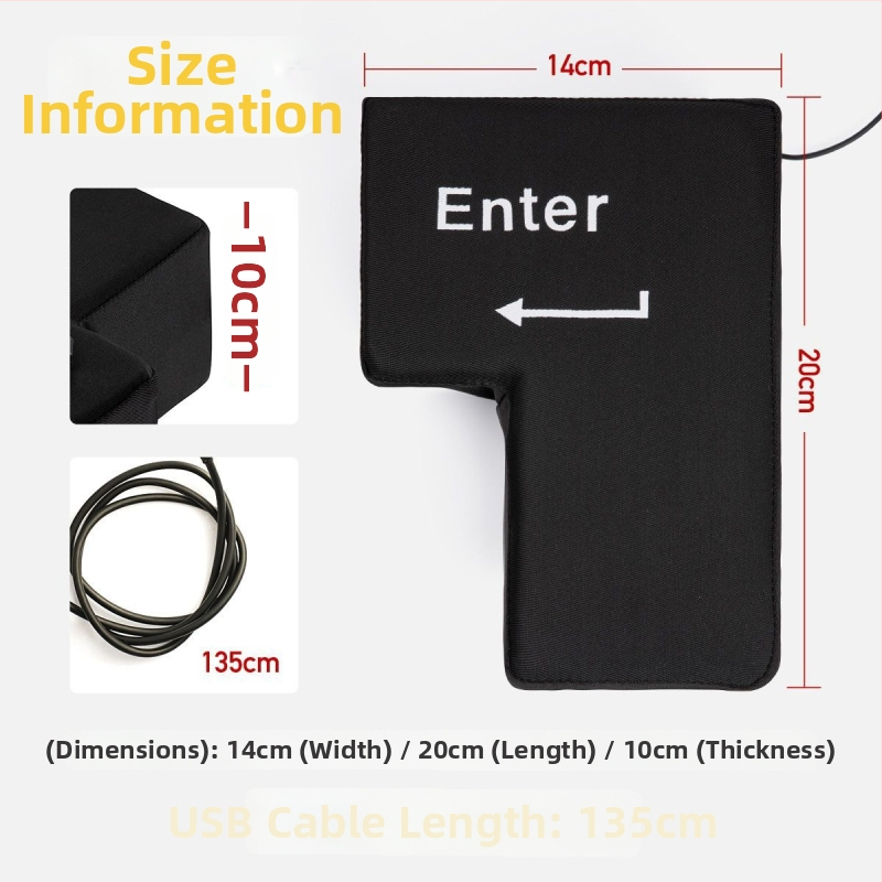 Buton Enter – Gigant de relaxare a stresului cu pernă din burete, senzație online