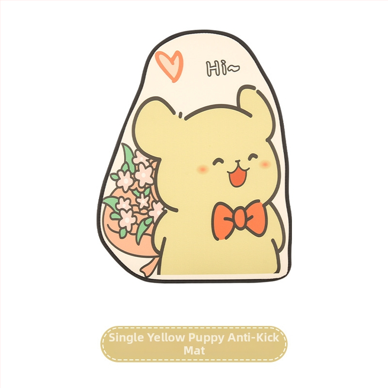 Protecție pentru spatele scaunului auto — imprimeu desen animat, material PU, umplutură din spumă, potrivire universală, pentru toate anotimpurile