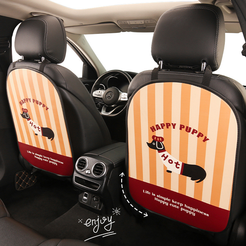 Automobilska stražnja podmeta protiv udaraca s motivom psa, PU materijal, pjena za punjenje, univerzalni stil, za sve sezone