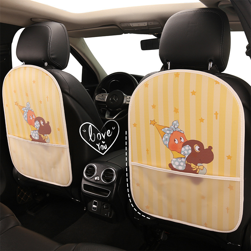 Podmeta za stražnji dio autosjedalice protiv udaranja s karikaturalnim dizajnom zvjezdice, sve sezone; Materijal PU; Punilo: pjena; Stil: univerzalni