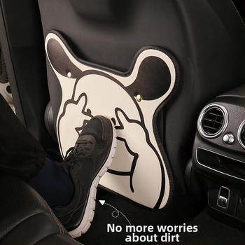 Protecție pentru spatele scaunului auto – model cartoon, material PU, umplutură burete, stil universal, potrivit pentru toate sezoanele