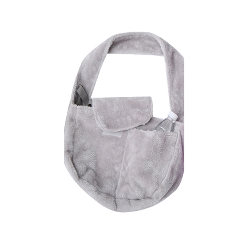 Geantă pluș pentru pisici și câini – geantă crossbody portabilă, Velvet, moale, capacitate 50, culoare solidă