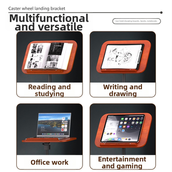 Drevený podlahový stojan na čítanie so zdvíhacou reguláciou, masívne drevo, univerzálna kompatibilita, 650 g, OEM Spracovanie