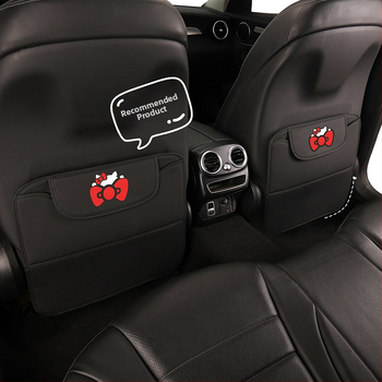 Protecție pentru spatele scaunului auto cu spațiu de depozitare, model cartoon, material PU, umplutură burete, imprimare logo