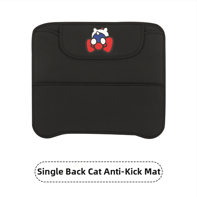 Protecție pentru spatele scaunului auto cu spațiu de depozitare, model cartoon, material PU, umplutură burete, imprimare logo