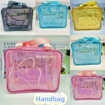 Toaletná taštička na cestovanie, model Wt-02 sieťová štvorcová taška; materiál: nylon a sieťka; tvar: kabelka; štýl: japonský