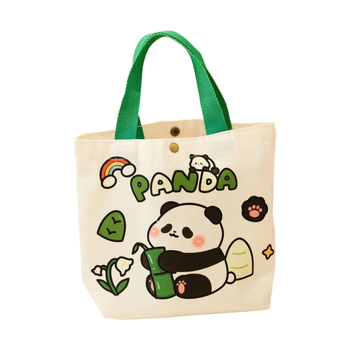 Hangsu Platnena torba za rame s crtanim pandom