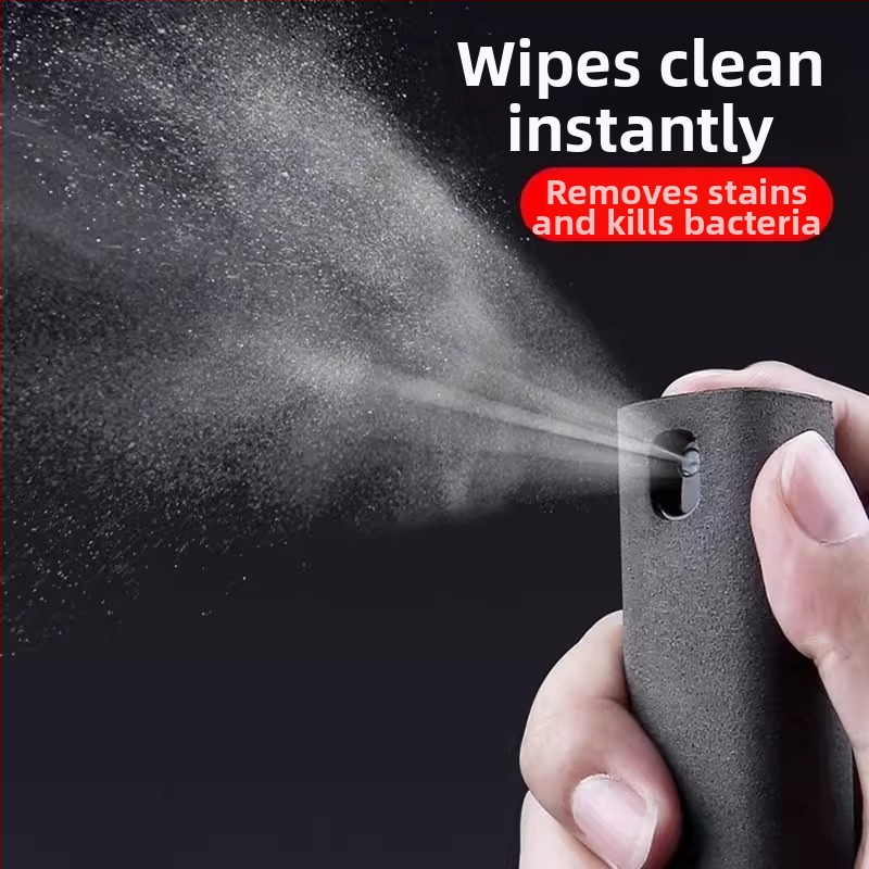 Mobiltelefonu piederumi – Daudzfunkcionāls ekrāna tīrītājs ar spreju un lupatu, integrēts tīrīšanas līdzeklis; Zīmols: Independent, Modelis: 2366, Preces numurs: JJ518