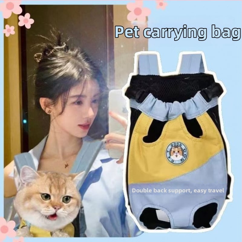 Geantă pentru câine cu plasă pe piept, respirabilă, tip rucsac-vestă, pentru câini mici și mijlocii; Material: Oxford; Model: Animale; Duritate: Medie; Origine: Zhejiang; Categorie: Geantă pentru animale de companie