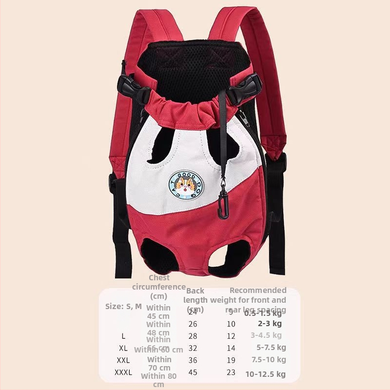 Geantă pentru câine cu plasă pe piept, respirabilă, tip rucsac-vestă, pentru câini mici și mijlocii; Material: Oxford; Model: Animale; Duritate: Medie; Origine: Zhejiang; Categorie: Geantă pentru animale de companie