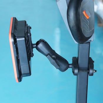 Bază de fixare pentru țeavă pătrată cu cap balon tip C, pentru stivare și utilaje grele; 400 g; sarcină statică până la 6 kg, dinamică până la 3 kg