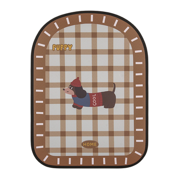 Protecție pentru spatele scaunului auto cu model Cartoon Dachshund, material PU, umplutură burete, potrivită pentru toate anotimpurile