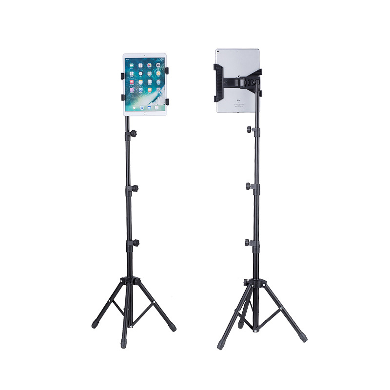 Suport pentru tabletă pe podea din aliaj cu mecanism de ridicare, compatibil cu iPad și iPhone