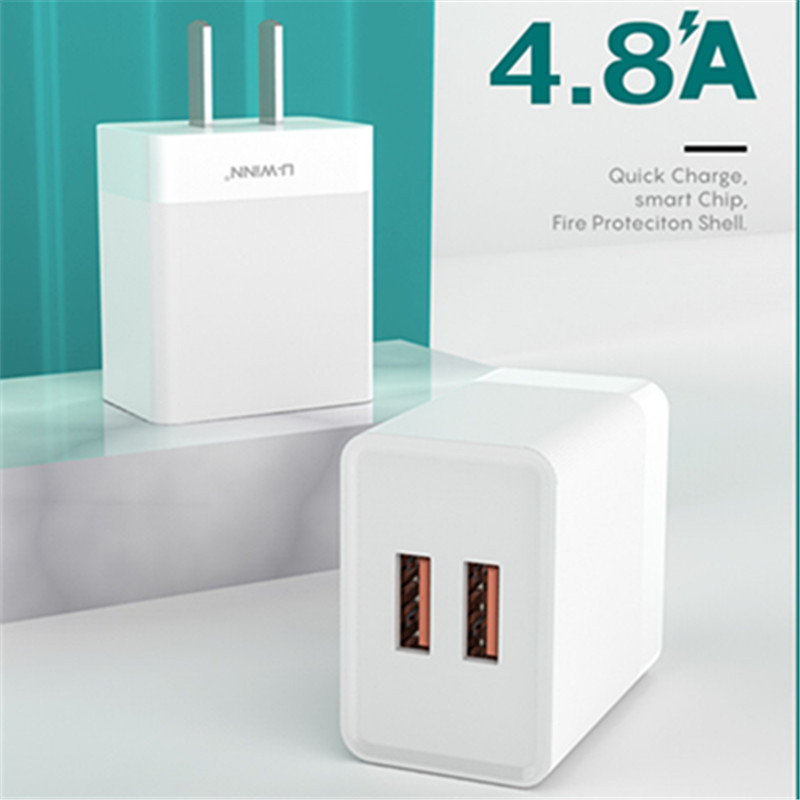 USB punjačka glava, dvostruki port, brzo punjenje, 5V, PC+ABS