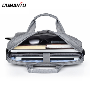 Torba za prijenosno računalo od Oxford platna, vodootporna, zatvaranje na zip, podstavljeni odjeljak za računalo, unutarnji džepovi za telefon i identifikaciju