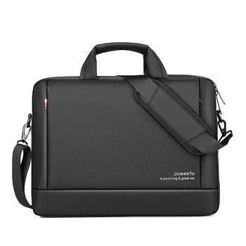 Torba za prijenosno računalo od Oxford platna, vodootporna, zatvaranje na zip, podstavljeni odjeljak za računalo, unutarnji džepovi za telefon i identifikaciju