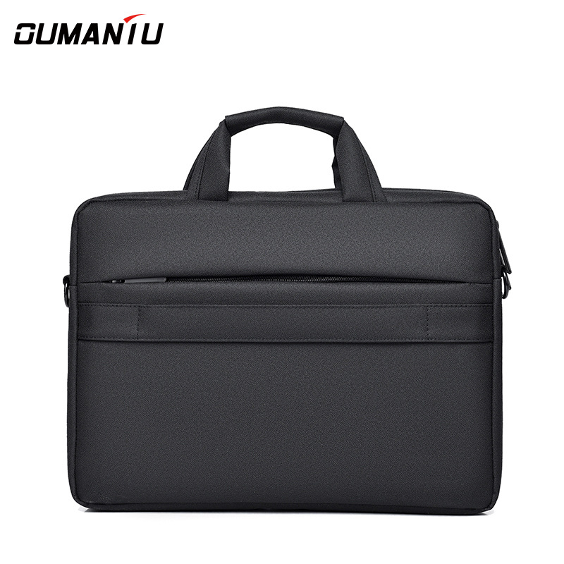 Torba za prijenosno računalo od Oxford platna, vodootporna, zatvaranje na zip, podstavljeni odjeljak za računalo, unutarnji džepovi za telefon i identifikaciju