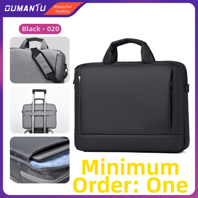 Taška na notebook z Oxfordu, vodotesná, zapínanie na zips, polstrovaný priestor na notebook, vnútorné vrecká na telefón a identifikačnú kartu