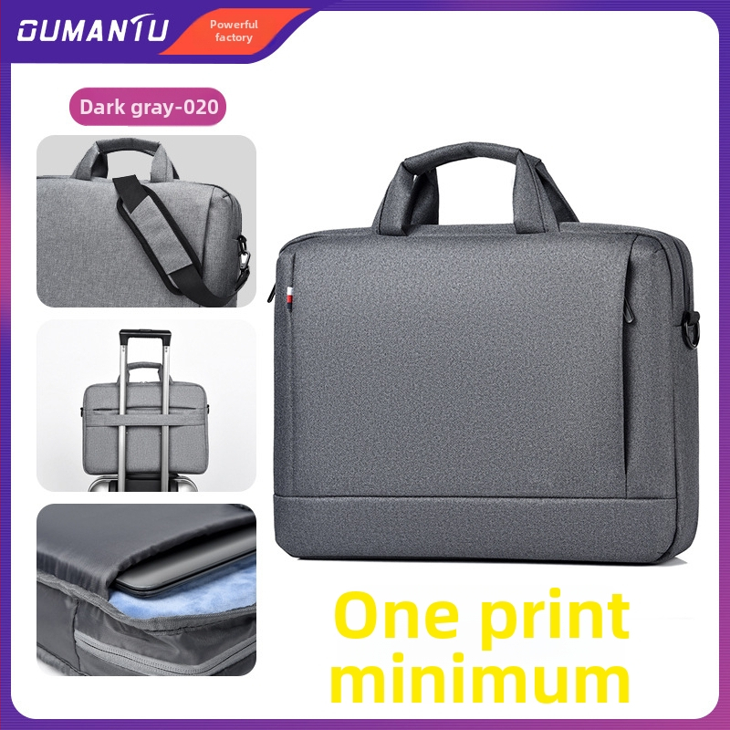 Taška na notebook z Oxfordu, vodotesná, zapínanie na zips, polstrovaný priestor na notebook, vnútorné vrecká na telefón a identifikačnú kartu