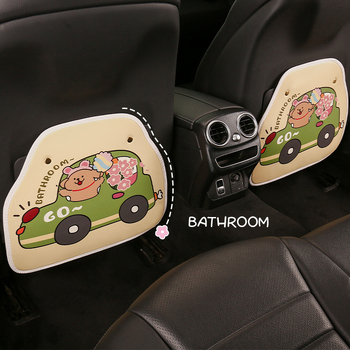 Protector pentru tetieră auto, design agățat, model desen animat, material PU, umplutură burete, pentru toate anotimpurile