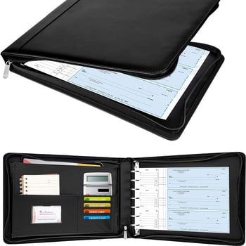 PU кожена папка с 7 пръстена за страници, мултистранична, 5 мм дебелина на корицата, 50 мм гръб, формат A4