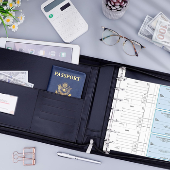 PU кожена папка с 7 пръстена за страници, мултистранична, 5 мм дебелина на корицата, 50 мм гръб, формат A4