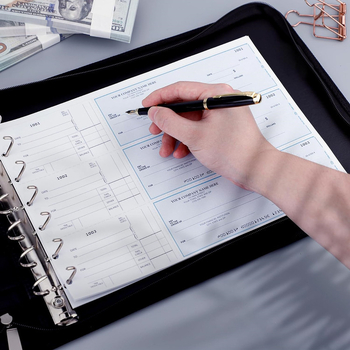 PU кожена папка с 7 пръстена за страници, мултистранична, 5 мм дебелина на корицата, 50 мм гръб, формат A4