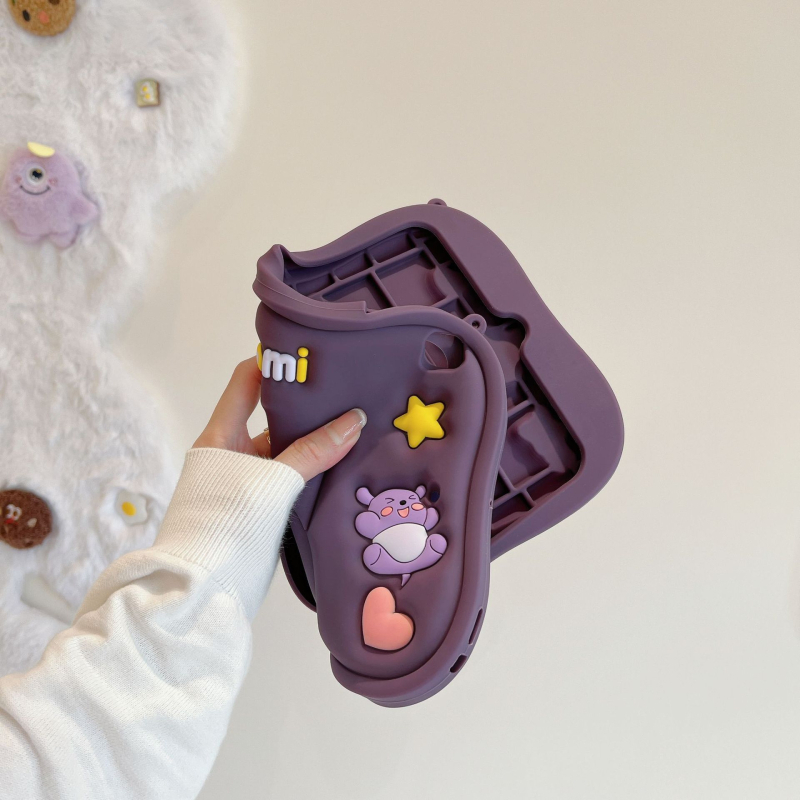 Planšetdatora aizsargapvalks iPad - silikons, mīksts korpuss, karikatūras stilā, pret kritieniem, saderīgs ar Apple