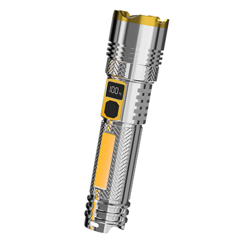 Yao Mountain Tiger LED фенер с цифров дисплей; 30W мощност; лазерна светлина; 1800mAh акумулатор; оптичен зум; обхват над 500 m