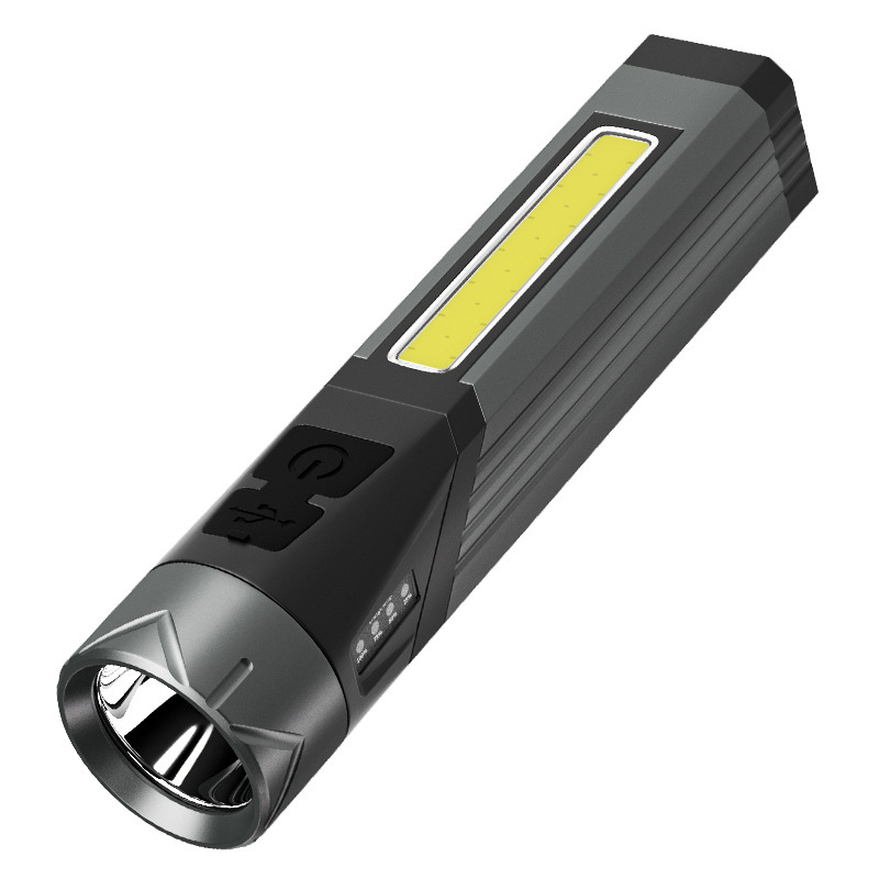 Prijenosna 10W LED svjetiljka s ugrađenom 1500mAh baterijom, magnetsko pričvršćivanje i COB bočno svjetlo, 90° kut