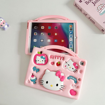 Silīkoniskais aizsargapvalks iPad, mīksta korpusa cartoon stils, pretnes nolietojumam un kritieniem, karstpressešana, saderīgs ar Apple ierīcēm