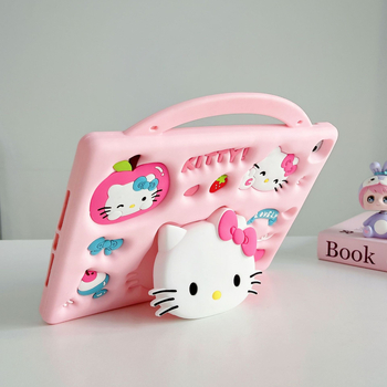 Silīkoniskais aizsargapvalks iPad, mīksta korpusa cartoon stils, pretnes nolietojumam un kritieniem, karstpressešana, saderīgs ar Apple ierīcēm