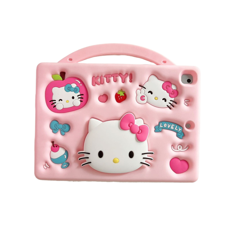 Silīkoniskais aizsargapvalks iPad, mīksta korpusa cartoon stils, pretnes nolietojumam un kritieniem, karstpressešana, saderīgs ar Apple ierīcēm