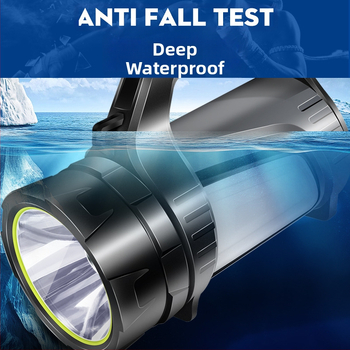 Proiector LED portabil pentru exterior, putere înaltă, reîncărcabil, corp din aliaj de aluminiu, rază peste 500 m, marca Warsun