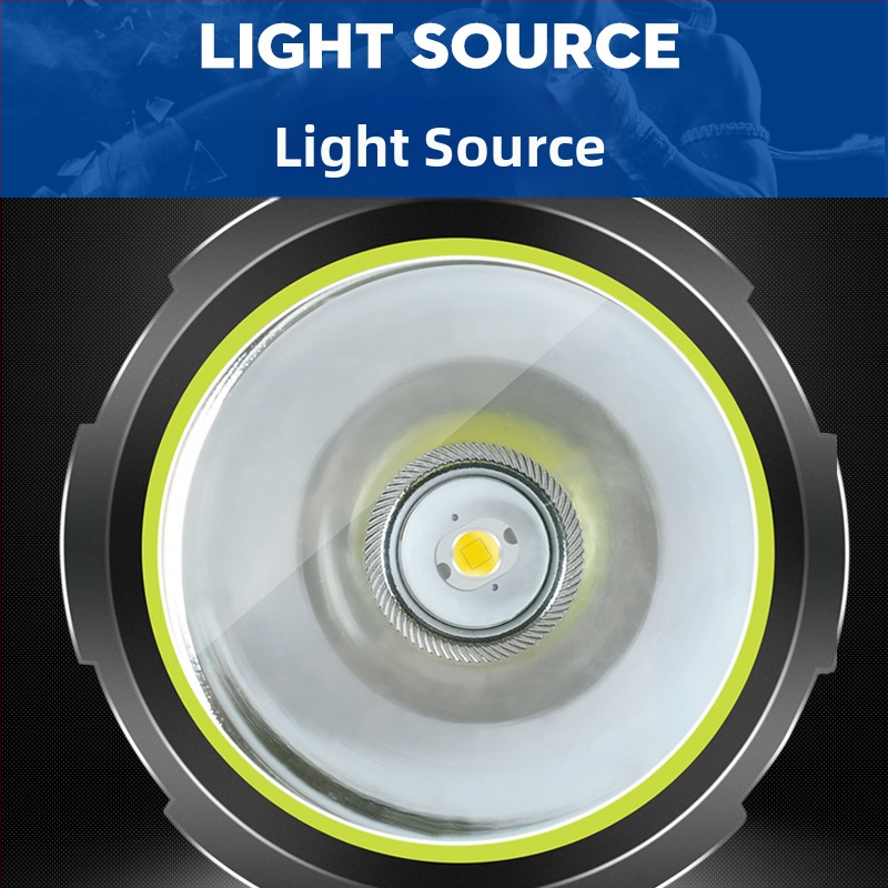 Proiector LED portabil pentru exterior, putere înaltă, reîncărcabil, corp din aliaj de aluminiu, rază peste 500 m, marca Warsun