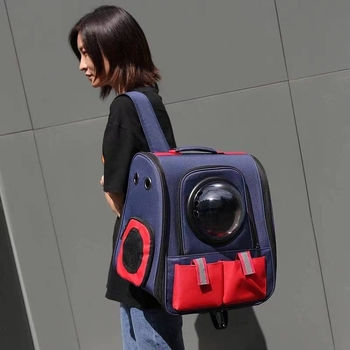 PVC-anyagú kisállat táska, űr-kapszula design, légáteresztő merev héj, macskák és kutyák számára, 35L kapacitás