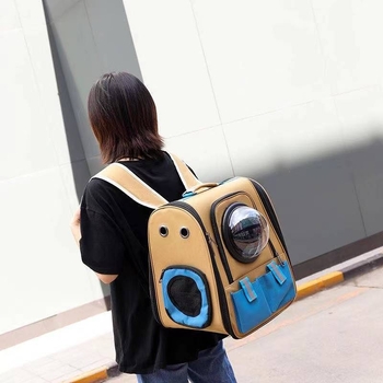 PVC-anyagú kisállat táska, űr-kapszula design, légáteresztő merev héj, macskák és kutyák számára, 35L kapacitás