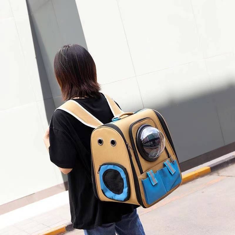PVC-anyagú kisállat táska, űr-kapszula design, légáteresztő merev héj, macskák és kutyák számára, 35L kapacitás